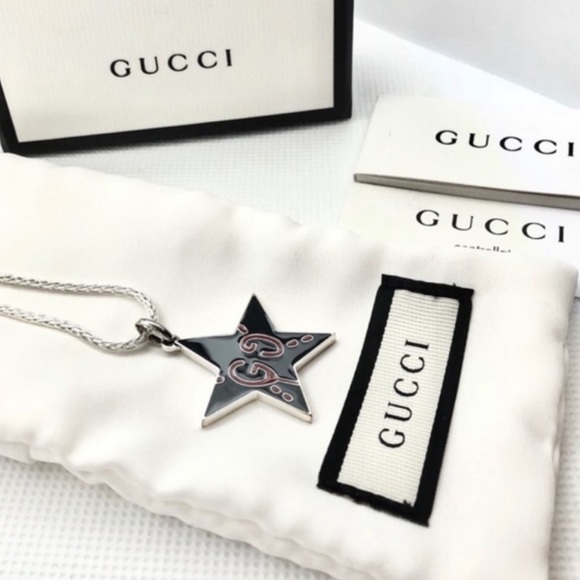 New Gucci Ghost Navy GG Star Charm + Free Chain - Picture 5 of 10